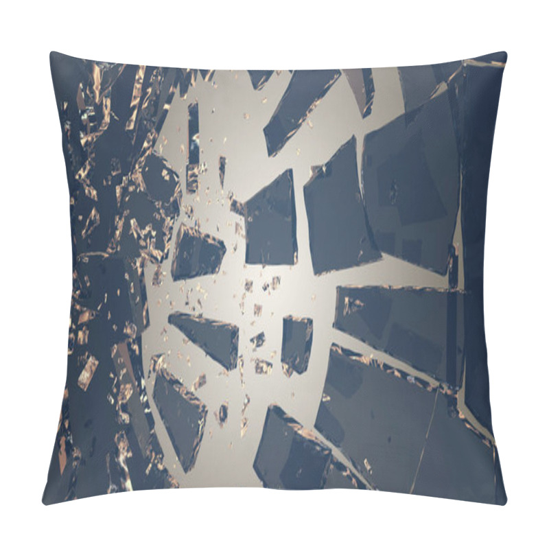 Personality  Broken Glass . 3D Render Pillow Covers