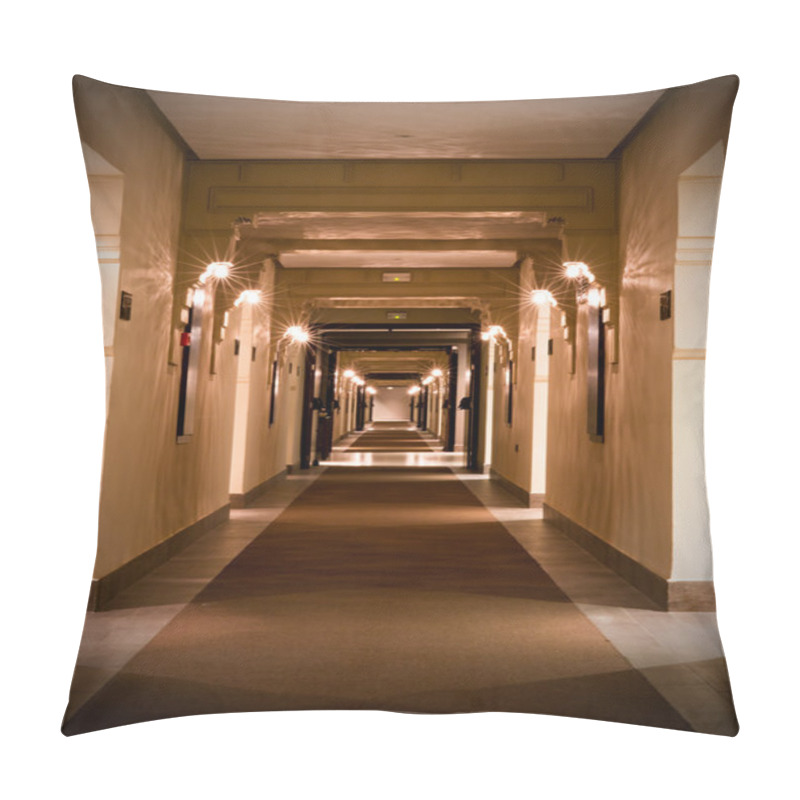 Personality  Empty Hotel Corridor Pillow Covers