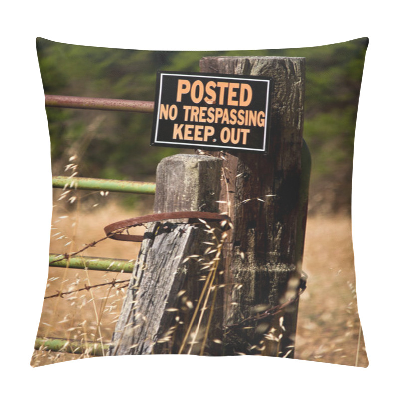 Personality  Posted No Trespassing Keep Out Sign Pillow Covers