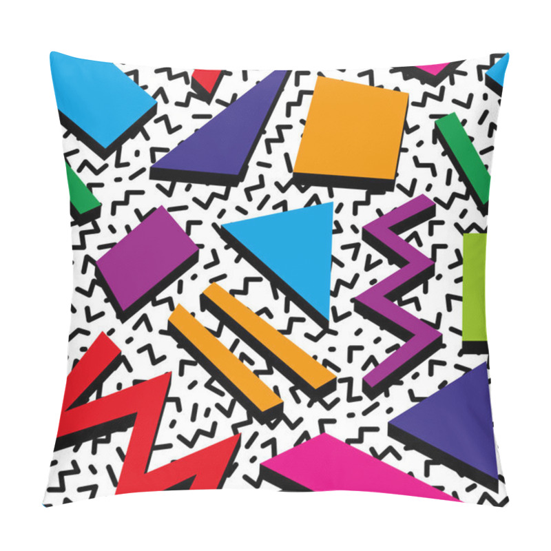 Personality  Retro Seamless Pattern In Memphis Style Pillow Covers