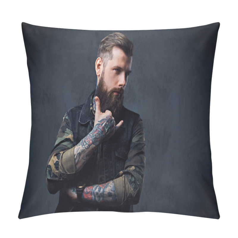 Personality  Male Dressed In A Military Jacket  Pillow Covers