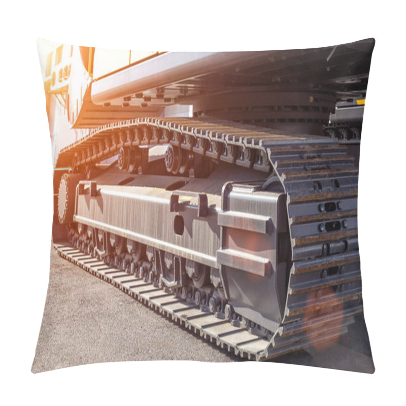 Personality  New Crawler Excavator, Close-up, Background Industry Pillow Covers