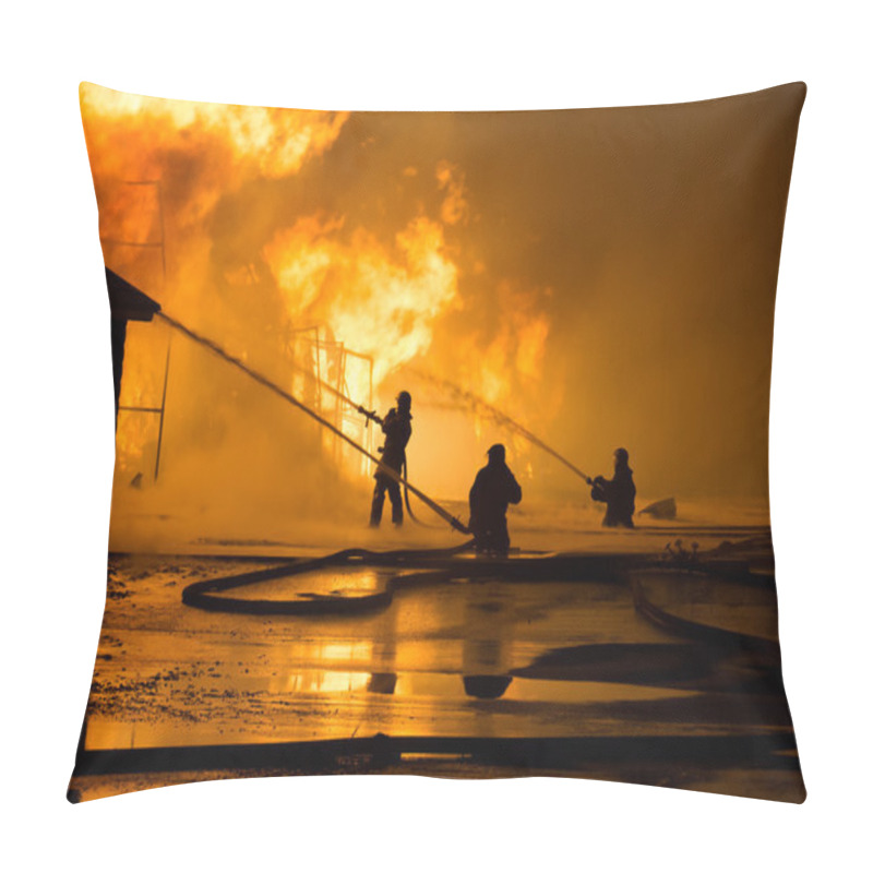 Personality  Firemen At Work Pillow Covers