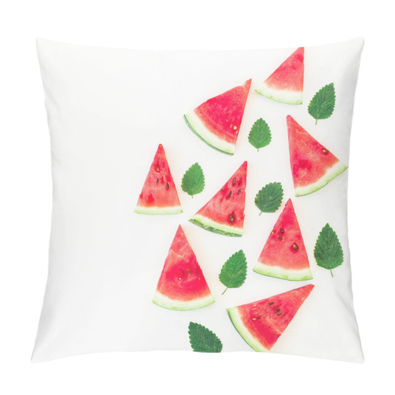 Personality  Pieces Of Fresh Watermelon On White Pillow Covers