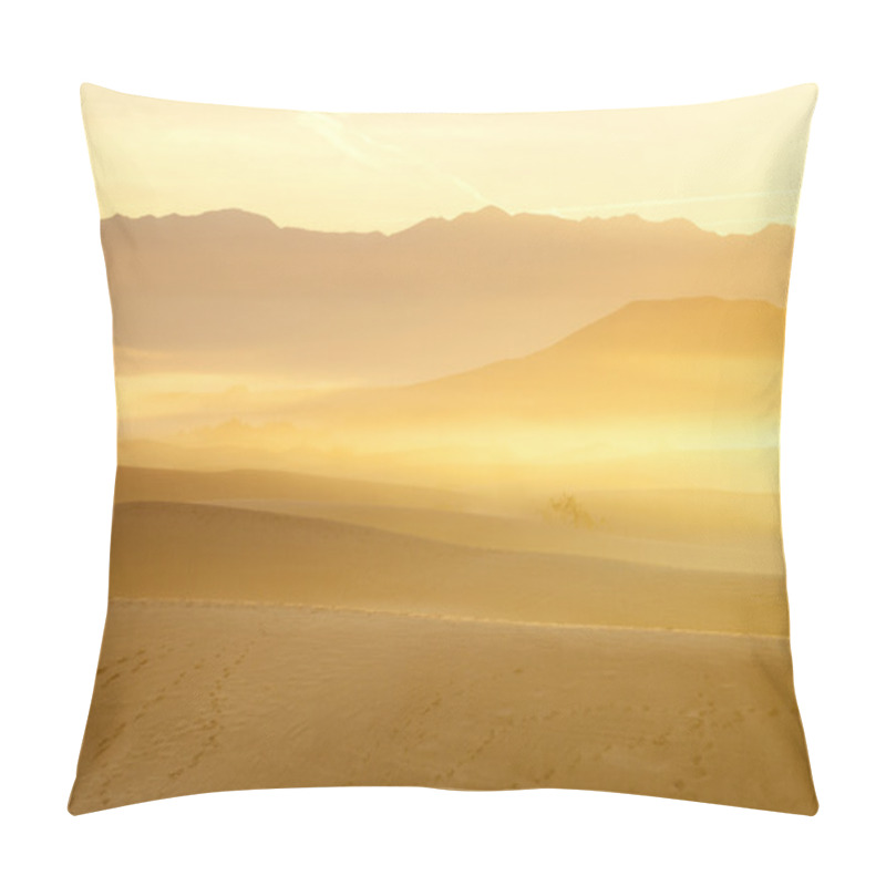 Personality  Desert Sand Dunes With Mountain Pillow Covers