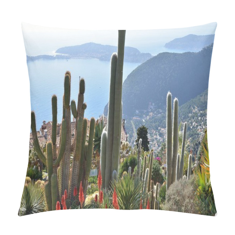 Personality  Cacti And Views Of The French Riviera Pillow Covers