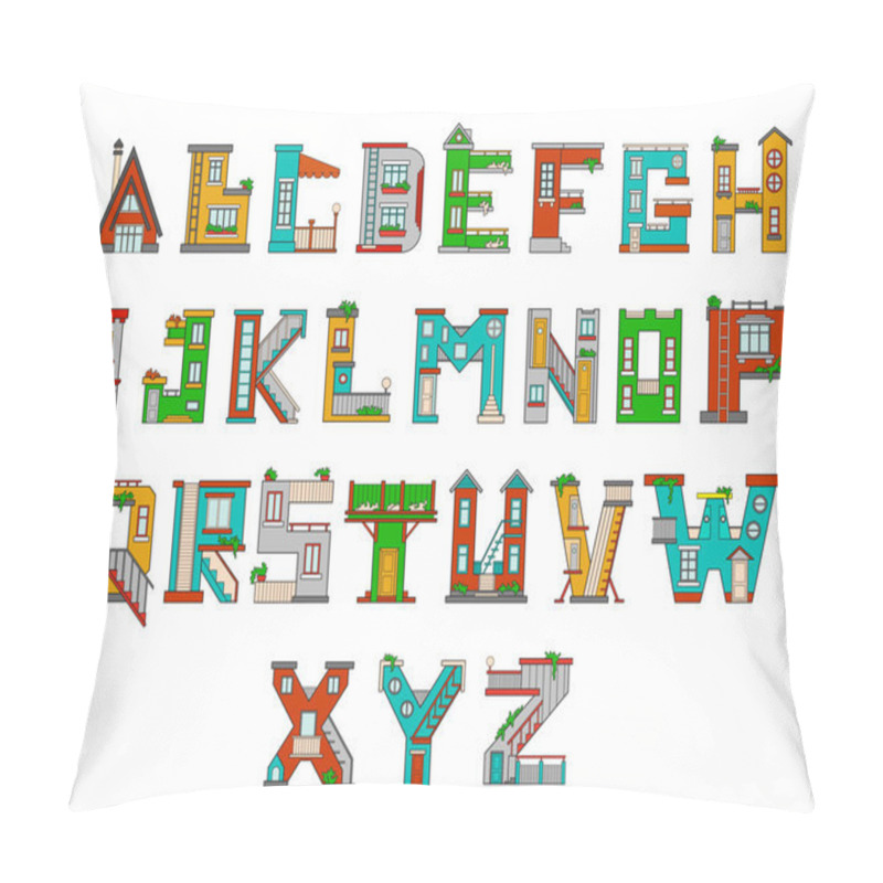 Personality  Illustration Childrens Alphabet Pillow Covers