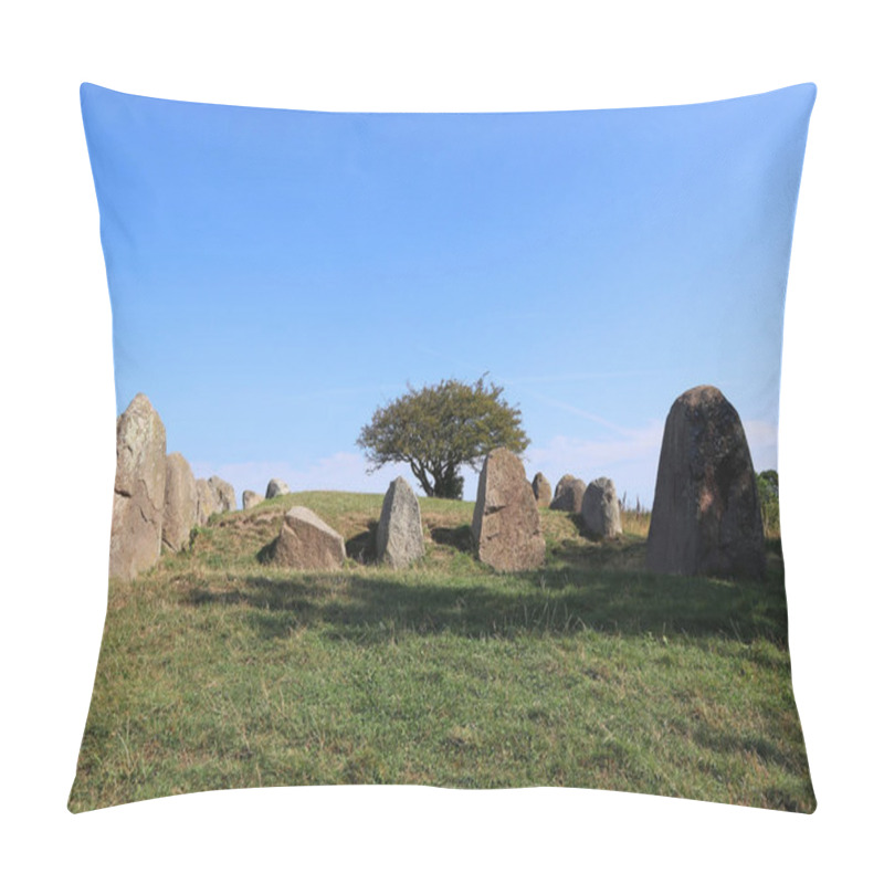 Personality  The Neolithic Megalithic Tomb Nobbin On The German Island Of Ruegen Pillow Covers