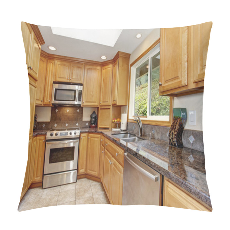 Personality  Traditional Kitchen With Island And Tile Floor. Pillow Covers