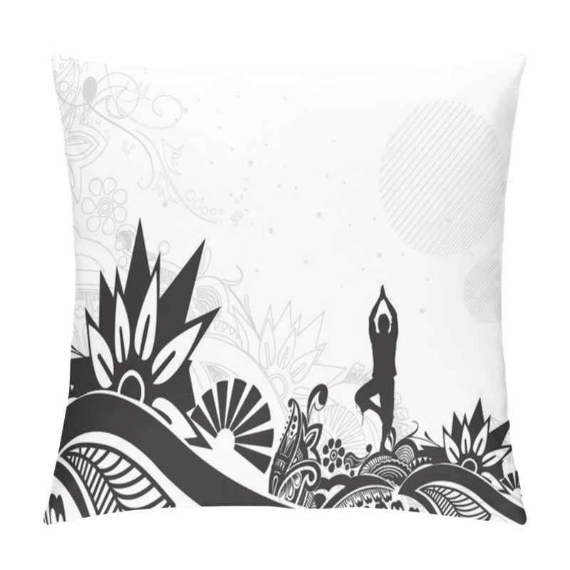 Personality  Yoga Illustration Pillow Covers