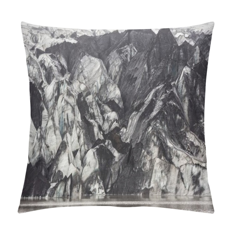 Personality  Glacier, Glacier Lagoon, Slheimajkull, Solheimajkull, Glacier Tongue Of Mrdalsjkull Including Volcanic Ash, Near Ring Road, Suurland, Southern Iceland, Iceland, Europe  Pillow Covers