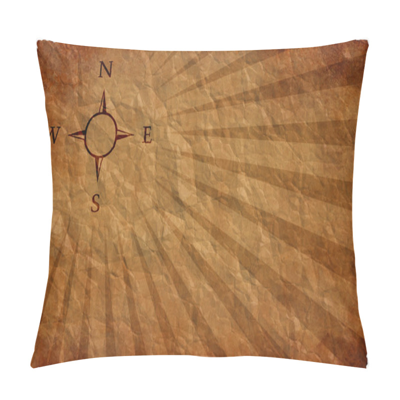 Personality  Wind Rose On An Ancient Map Pillow Covers