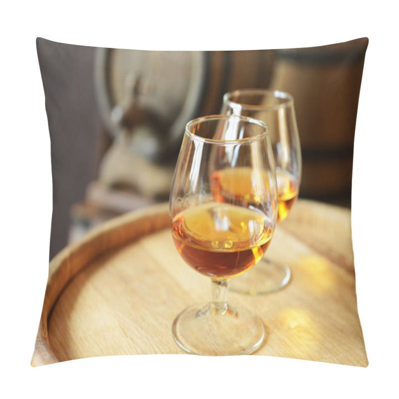 Personality  Glasses Of Brandy In Cellar Pillow Covers