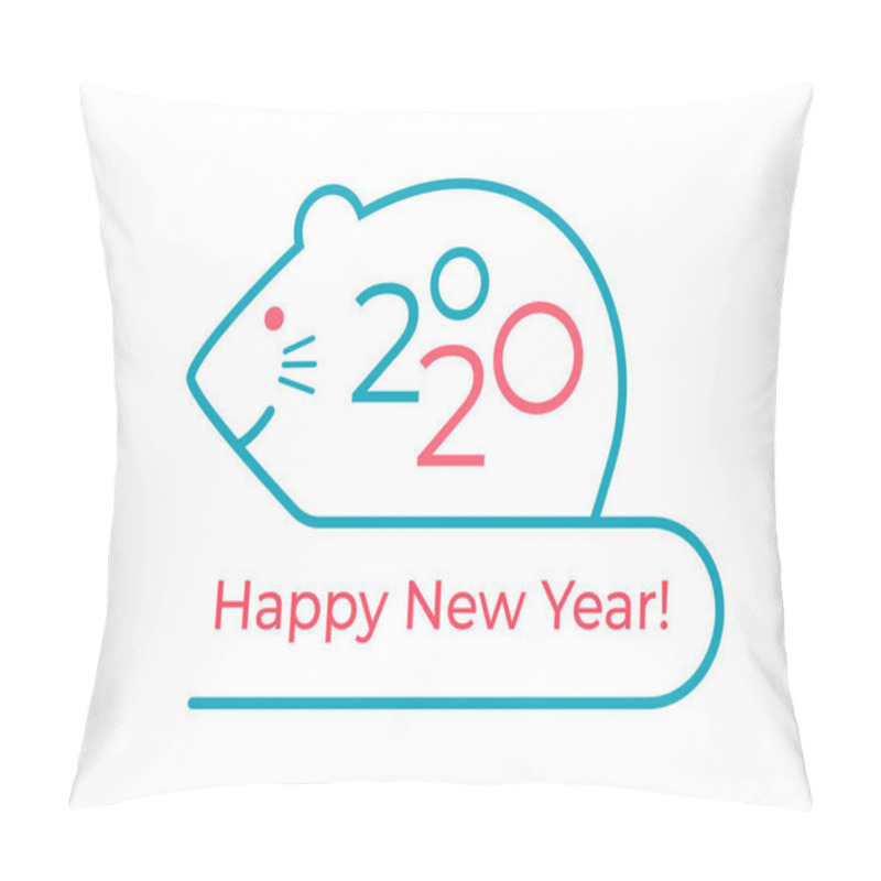 Personality  Happy New Year! The Symbolic Logo For 2020 Is A Rat According To The Chinese, Eastern Calendar Pillow Covers