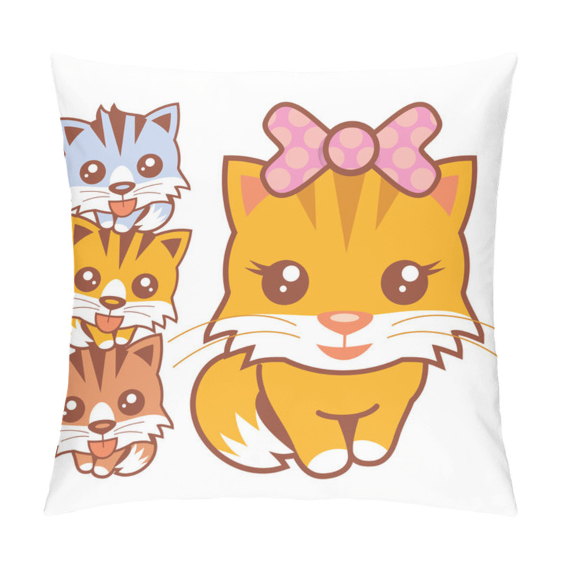 Personality  Mother And Her Kitten Pillow Covers