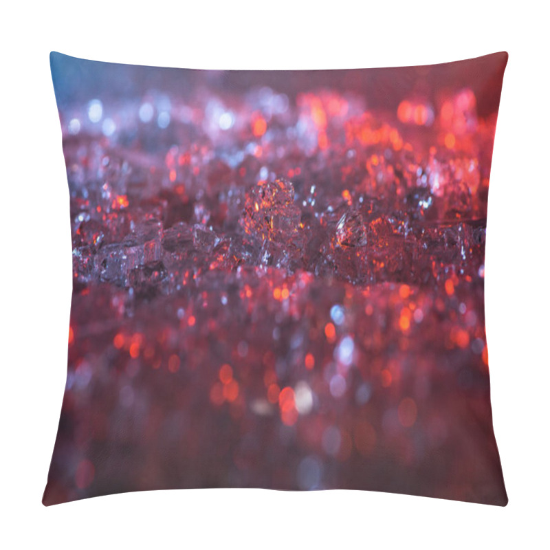 Personality  Close Up View Of Abstract Red And Purple Crystal Textured Background Pillow Covers