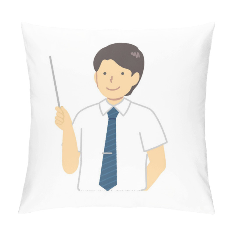 Personality  Male Working At Reception: Holds A Pointer Pillow Covers