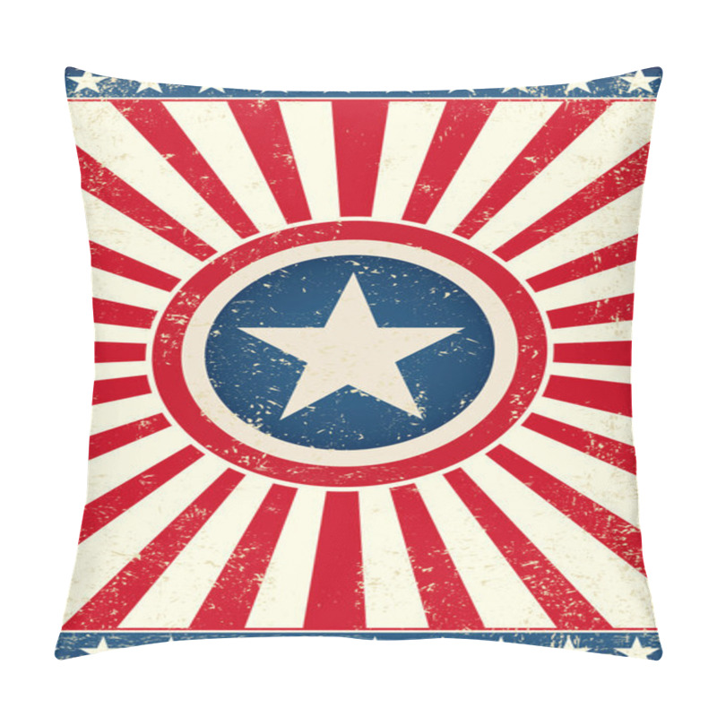 Personality  US Sunbeams Flag Star Pillow Covers