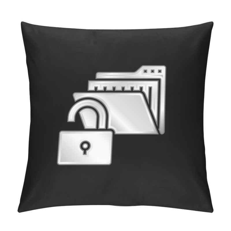 Personality  Access Silver Plated Metallic Icon Pillow Covers