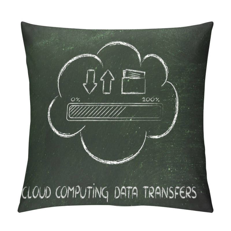 Personality  Cloud Computing Data Transfers Pillow Covers