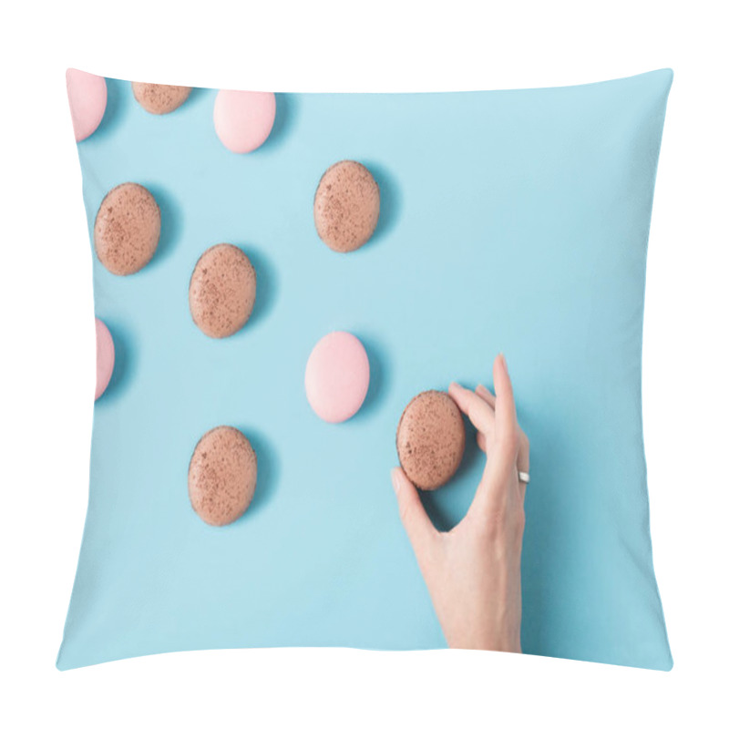 Personality  Female Hand And Macarons Pillow Covers