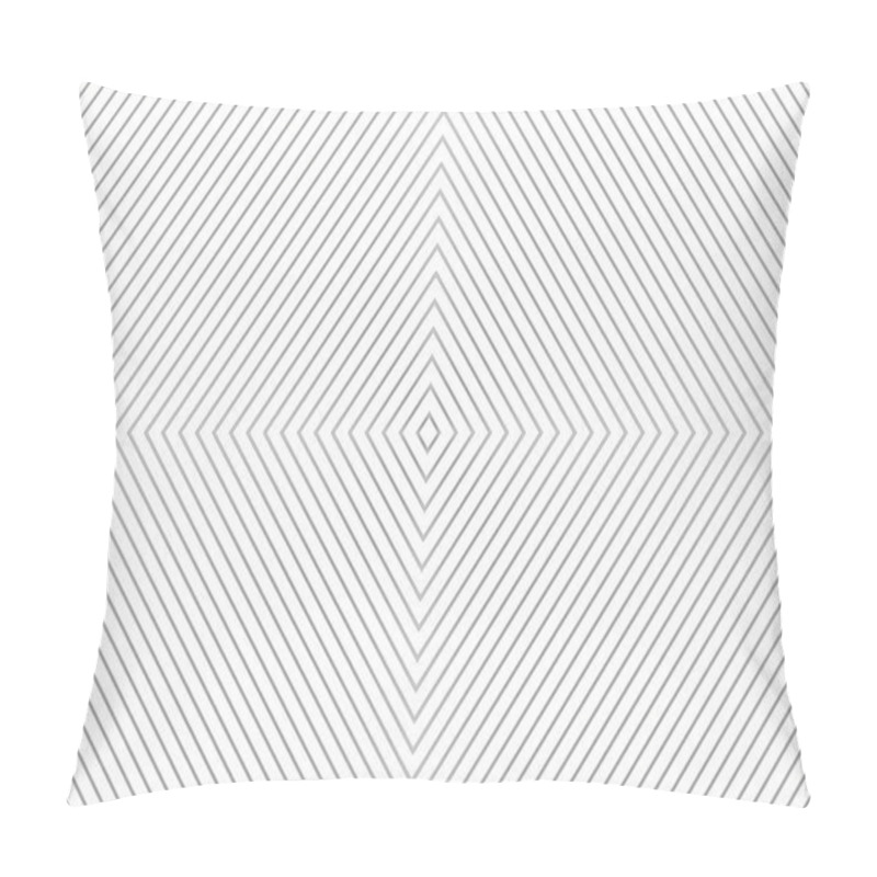 Personality  White 3d Squares Lines Background With Shadows. Diamond-shaped Light Grey Texture. White Stripes Pattern. Rectanges Background. Pillow Covers