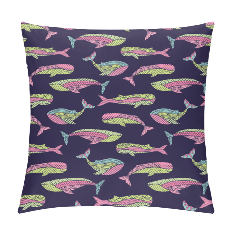 Personality  Whales Seamless Pattern Pillow Covers