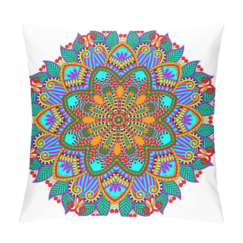 Personality  Mandala, Circle Decorative Spiritual Indian Symbol Of Lotus Pillow Covers