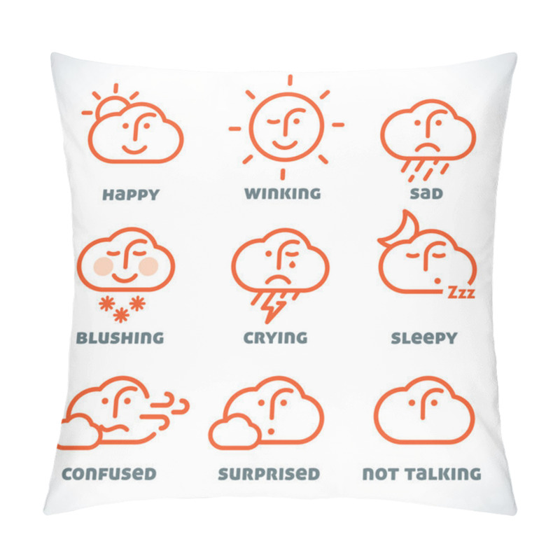 Personality  Vector Smile Icons Pillow Covers