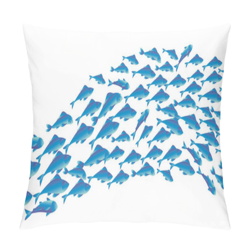 Personality  School Of Fish Vector Illustration For Header, Web, Print, Card  Pillow Covers