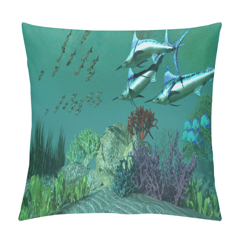 Personality  Marlin Hunt Pacific Herring Pillow Covers