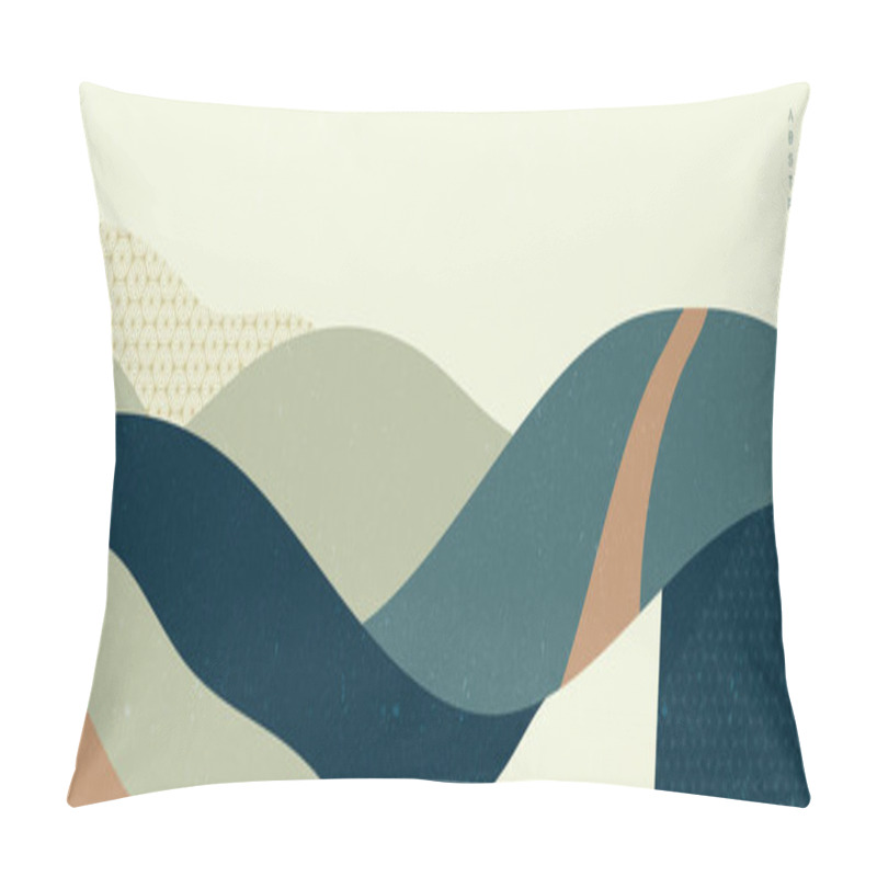 Personality  Background With Landscape Shapes And Hills  Pillow Covers