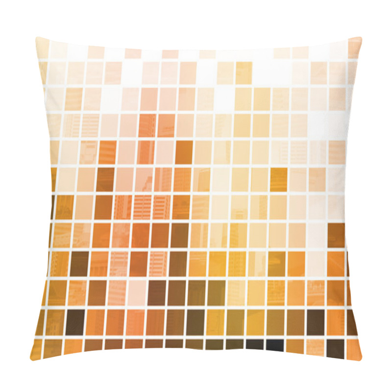 Personality  Orange Cubic Professional Abstract Background Pillow Covers