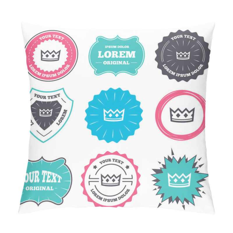 Personality  Labels With Crown  Icons Pillow Covers