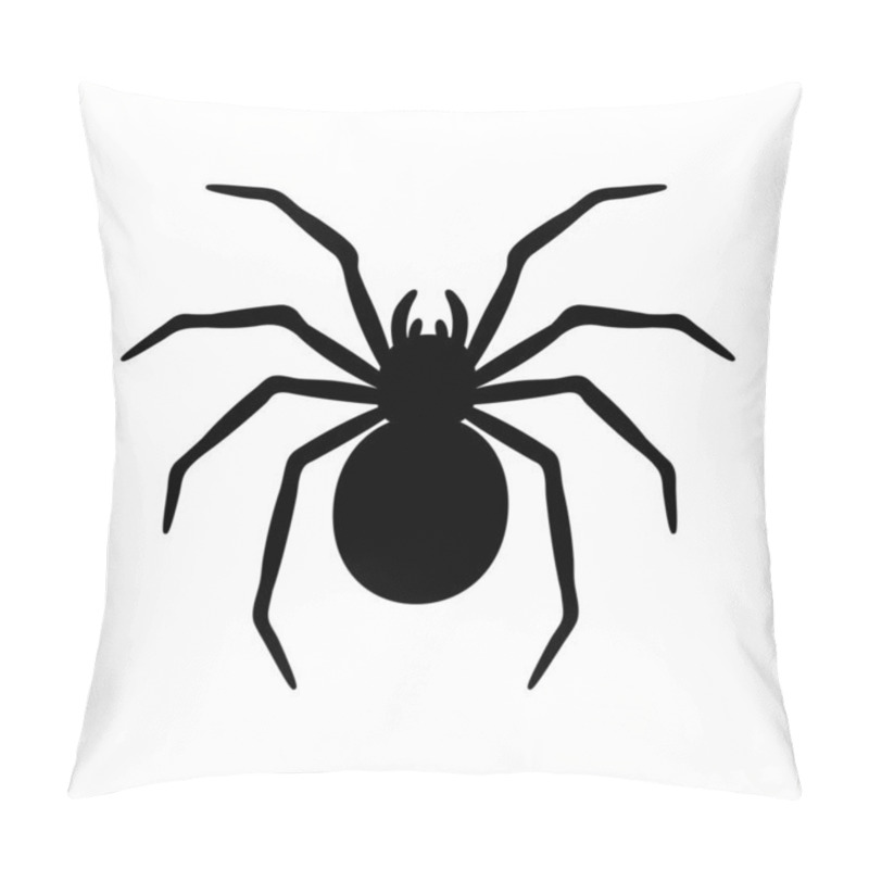 Personality  Silhouette Of A Spider Hanging From A Web Abandoned House Horror Ideas For Halloween Pillow Covers