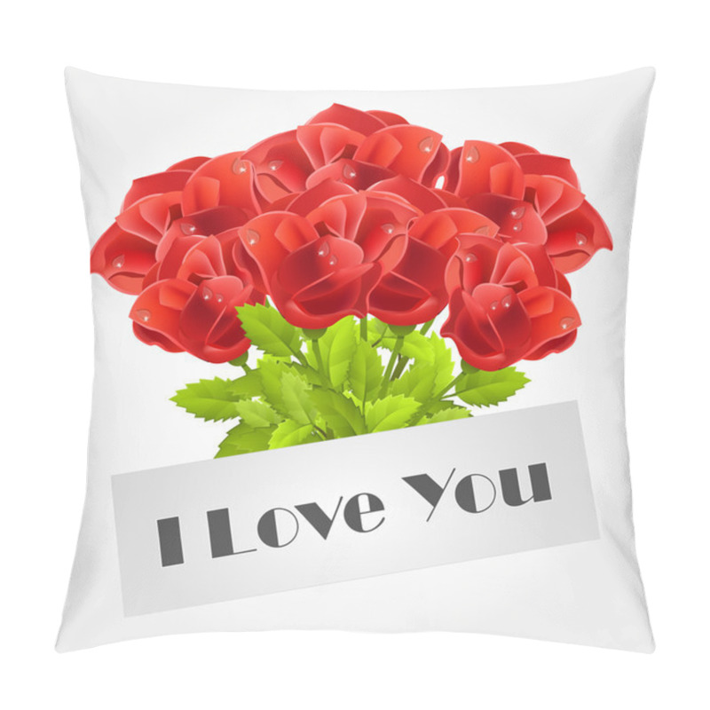 Personality  I Love You - Bouquet Of Roses Pillow Covers