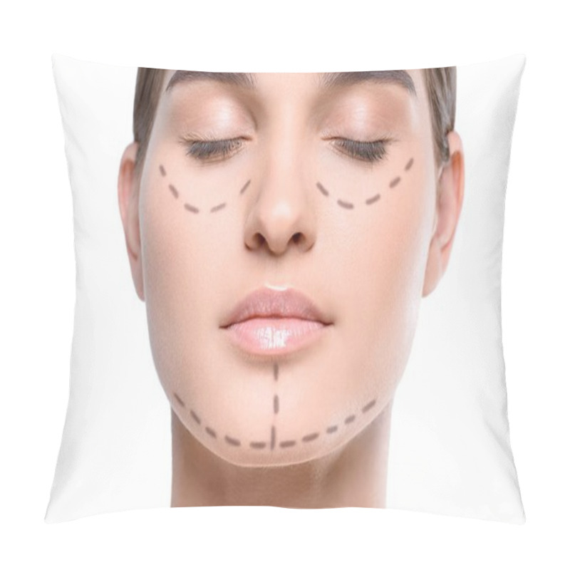 Personality  Woman With Correction Lines Pillow Covers