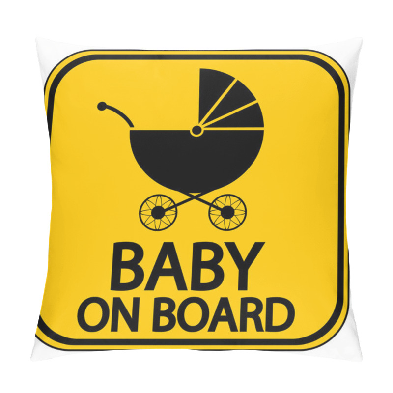 Personality  Baby On Board Sign Pillow Covers