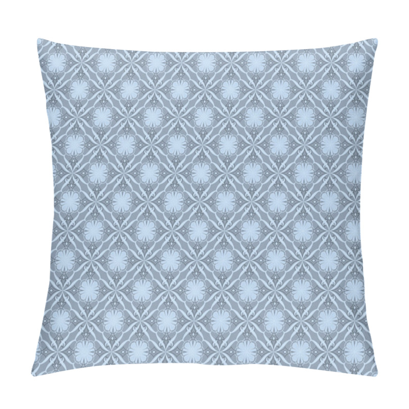 Personality  Seamless Pattern In Gray And Blue Tones. Vector Pillow Covers