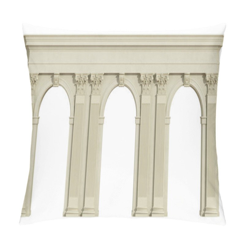 Personality  Classic Colonnade Isolated On White Pillow Covers