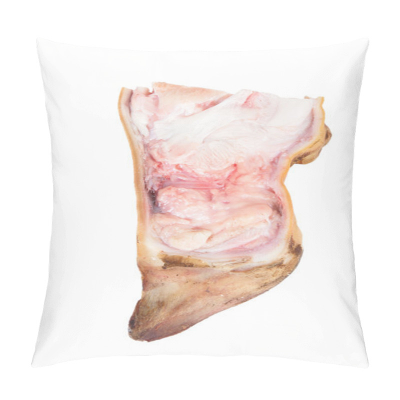 Personality  Which Cuts Pork Hoof For Jellied Meat Isolated On White Ba Pillow Covers