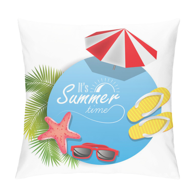 Personality  Vector Summer Holiday Illustration Pillow Covers