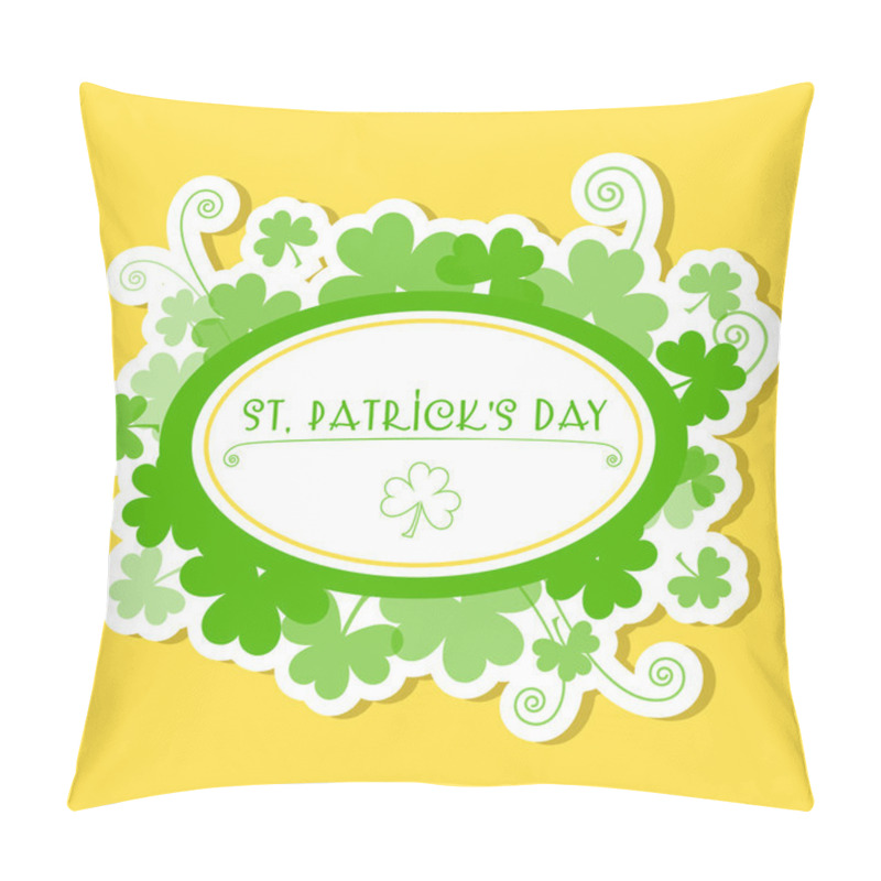 Personality  Greeting Card St Patrick Day Vector Illustration Pillow Covers