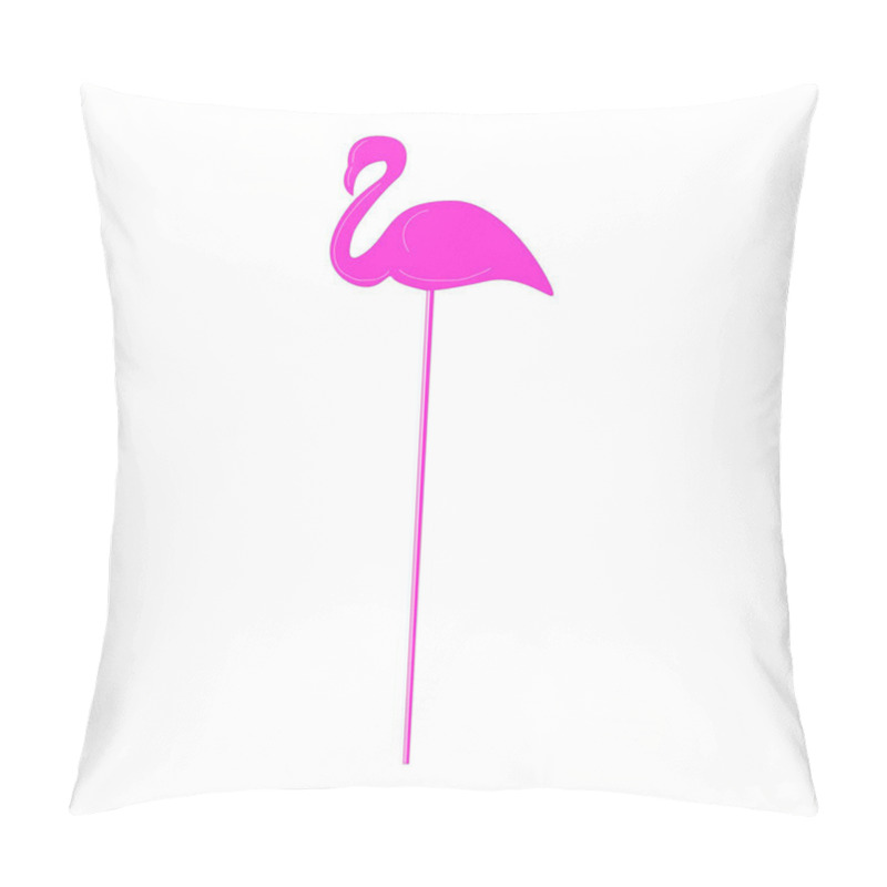 Personality  Mojito Cocktail Garnish Pink Flamingo. Hand Drawn Illustration. Plastic Decoration For Summer Refresh Cocktails, Drinks, Beverages, Parties. Relax, Vacations, Parties, Nightlife Concept. Pillow Covers