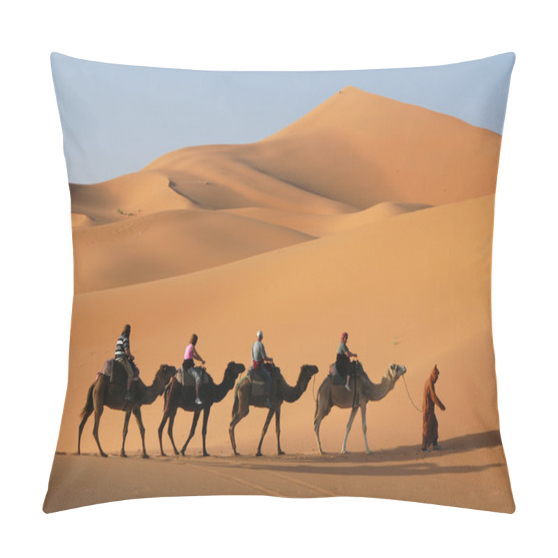 Personality  Camel Caravan In Sahara Desert Pillow Covers