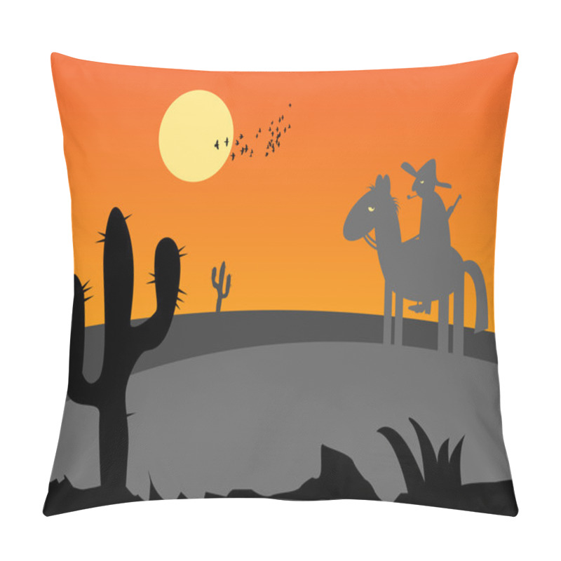 Personality  Mexico Desert Sunset Pillow Covers