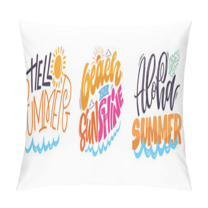 Personality  Cute Hand Drawn Doodle Lettering Quote About Summer. Lettering For T-shirt Design, Mug Print, Bag Print, Clothes Fashion. 100% Hand Drawn Vector Image. Pillow Covers