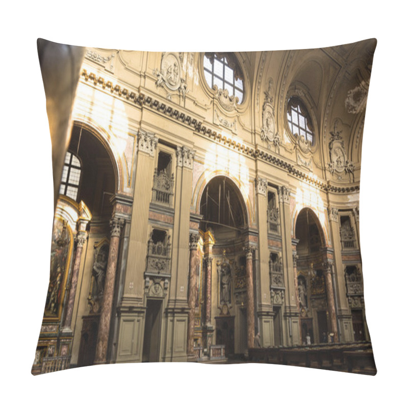 Personality  The Inside Of The Church Of San Filippo Neri, Turin Pillow Covers