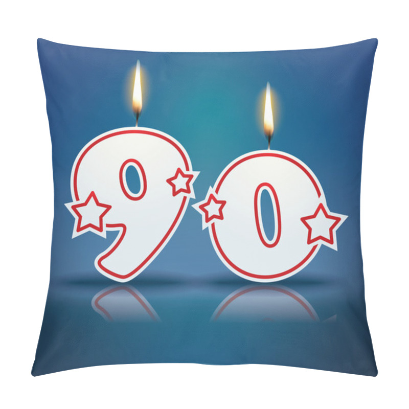 Personality  Birthday Candle Number 90 Pillow Covers