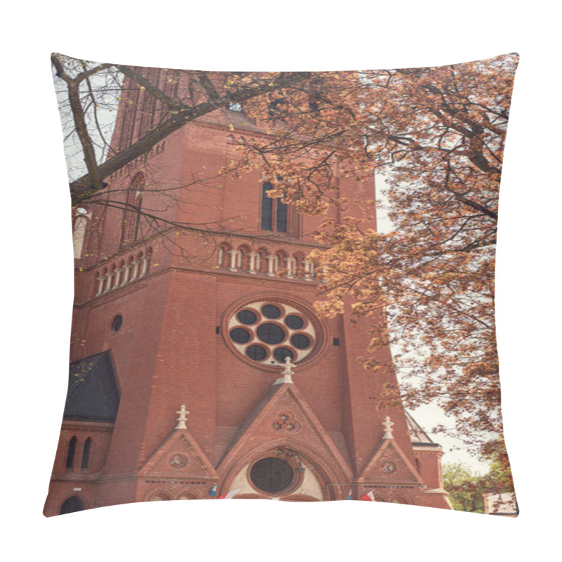 Personality  St. Catherine Church In Torun, Poland, Is A Stunning Gothic Structure, Featuring Intricate Architecture And Historical Significance. Pillow Covers